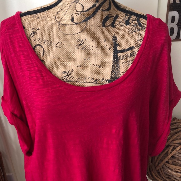 Banana Republic Fuchsia V Back Top - Picture 2 of 6